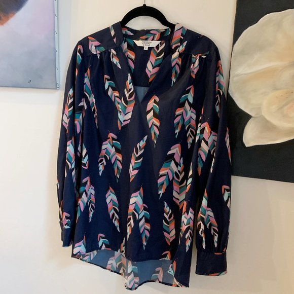 Avery Tunic, Custom Feather Print - Picture 2 of 7